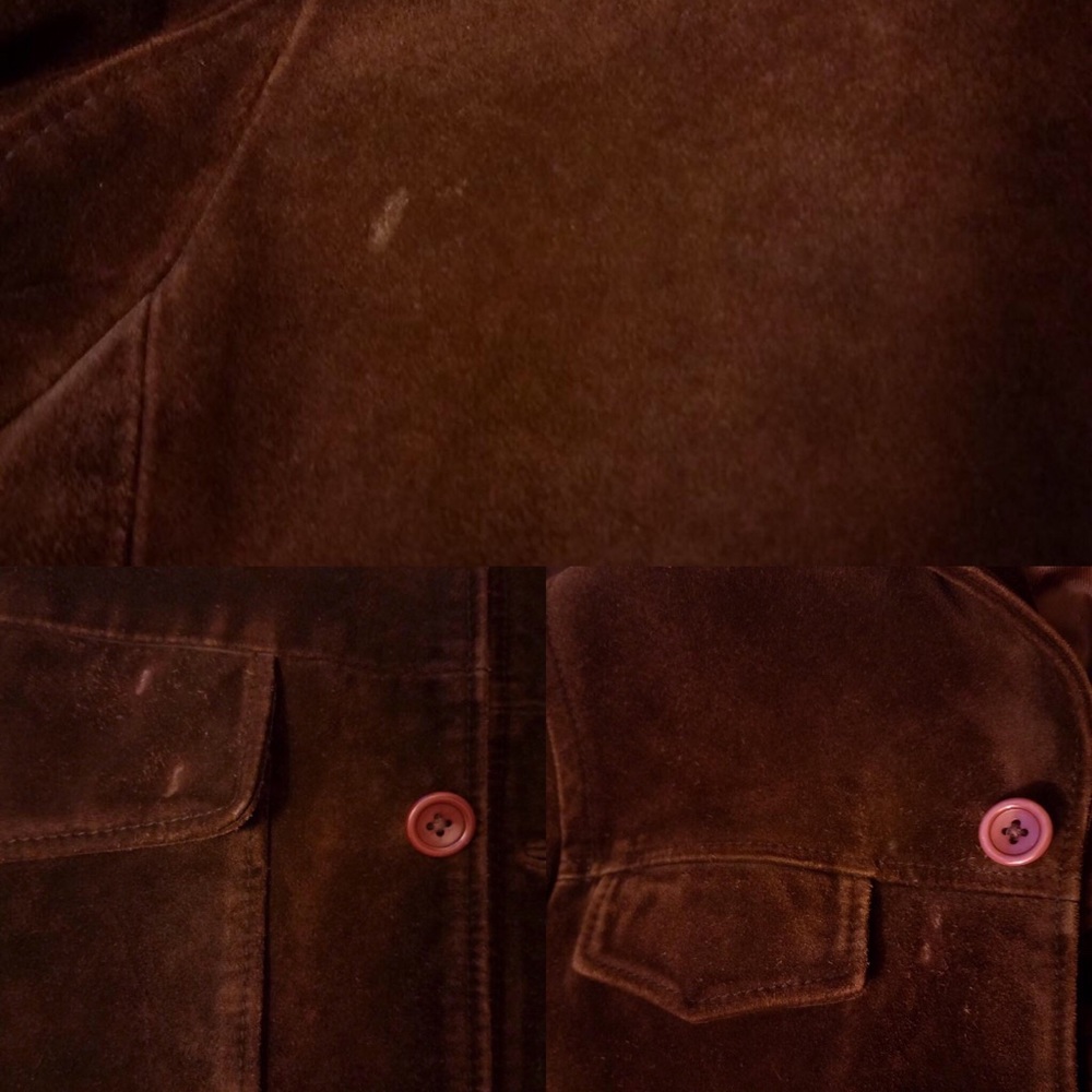 Button-Front Classic Suede Jacket - image 3